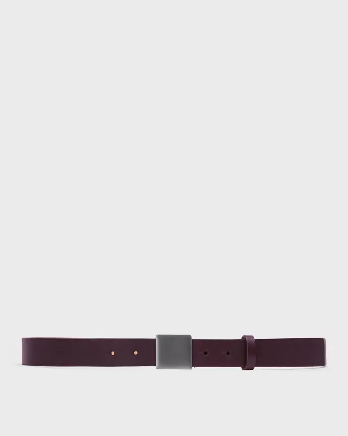Men Belts Theory Leather Belt Bordeaux