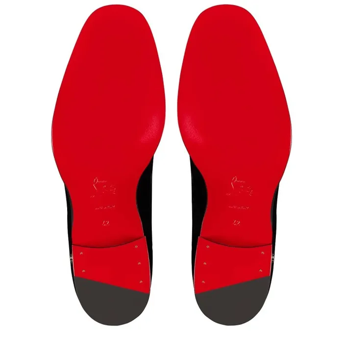Men Chambeliss Laceups 8211 Velvet And Patent Calf 8211 Black Christian Louboutin Buckles and Laceups