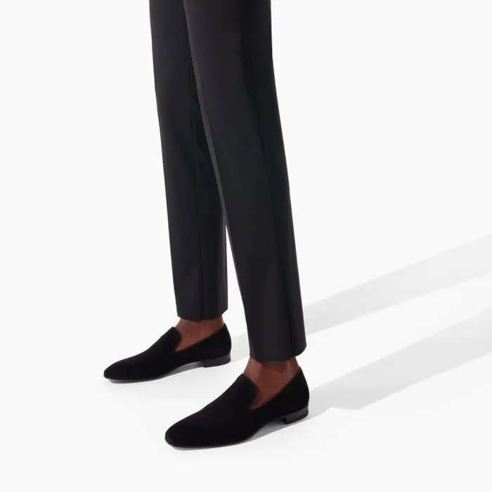 Men Dandelion Loafers 8211 Veau Velours 8211 Black Christian Louboutin Loafers and Moccasins