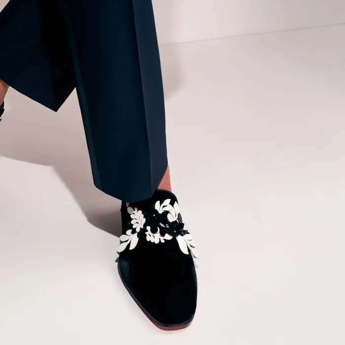 Men Dandelion Petunia Loafers 8211 Velvet And Patent Leather 8211 Black Christian Louboutin Loafers and Moccasins