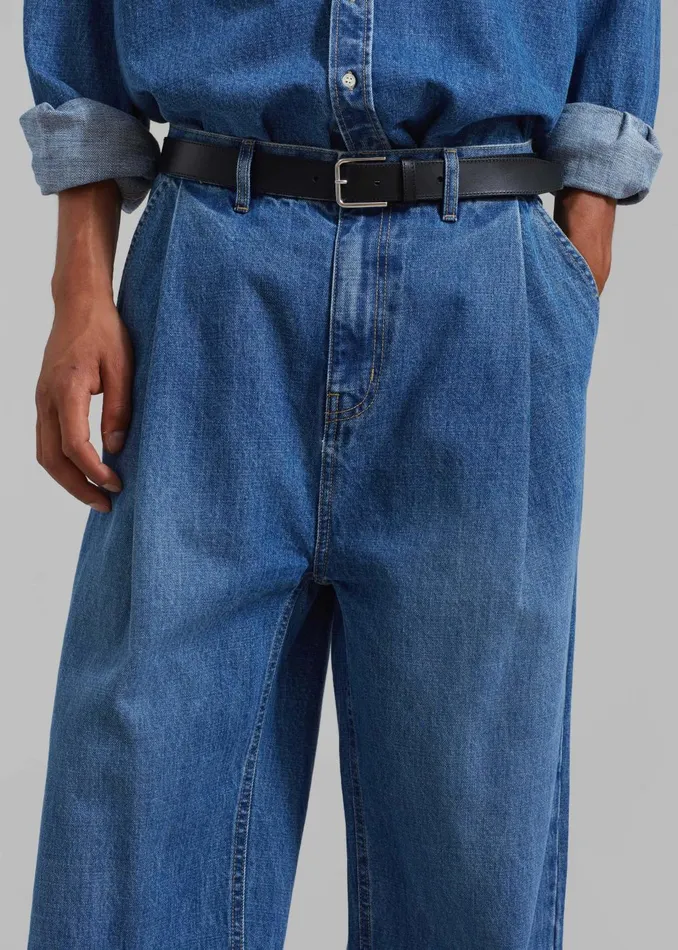 Men Drew Denim Pants 8211 Medium Wash The Frankie Shop Bottoms