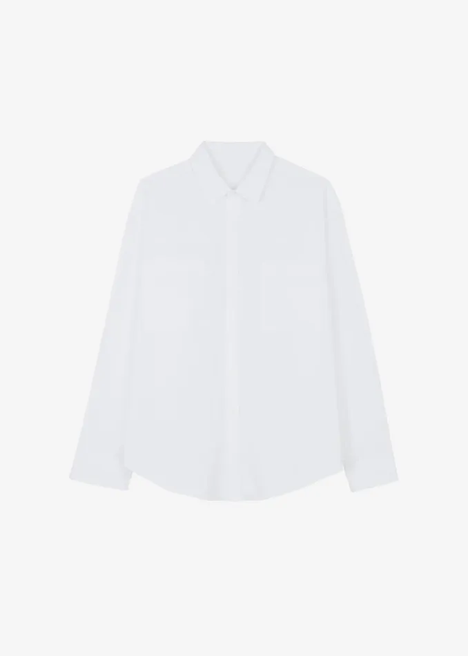 Men Gus Oversized Shirt 8211 White The Frankie Shop Tops