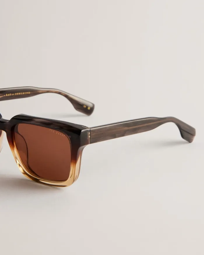 Men HORNABY 8211 Ombre Thick Square Sunglasses Blackwhite Ted Baker Sunglasses