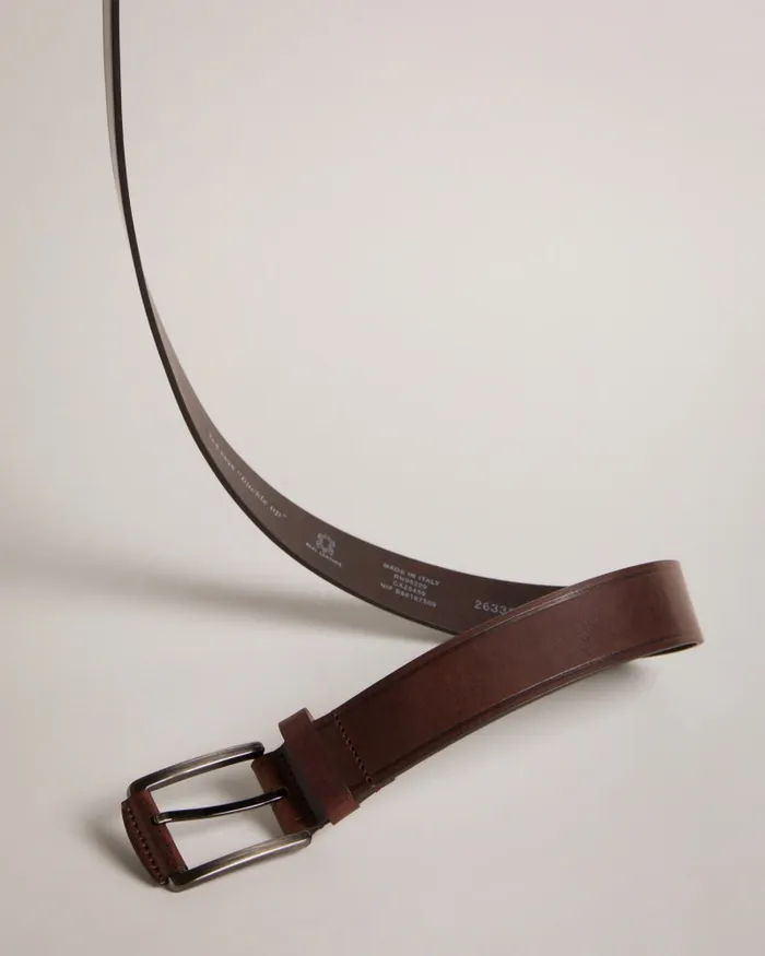 Men LINDED 8211 Embossed Leather Belt Brownchocolate Ted Baker Belts
