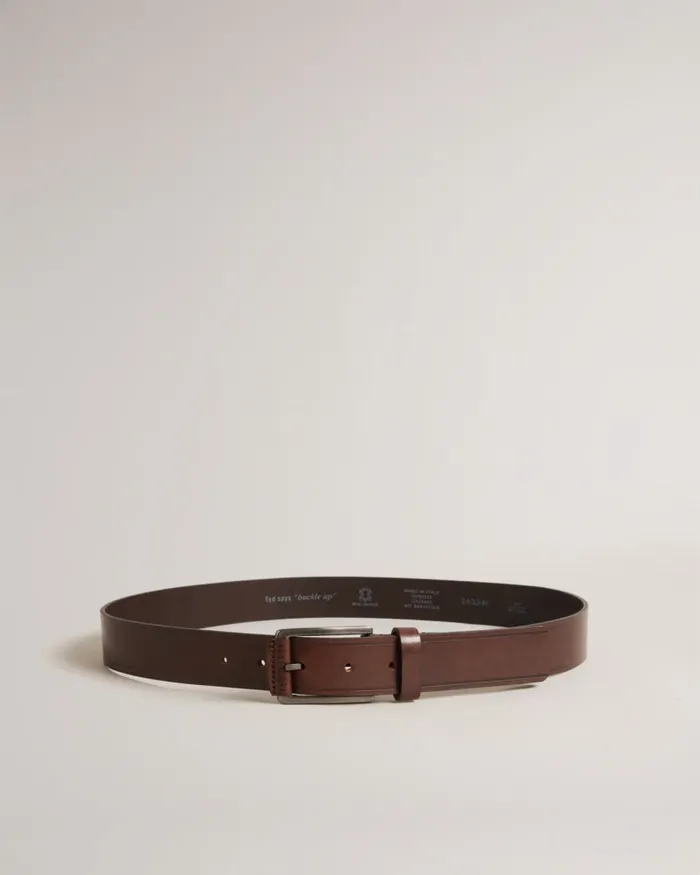 Men LINDED 8211 Embossed Leather Belt Brownchocolate Ted Baker Belts