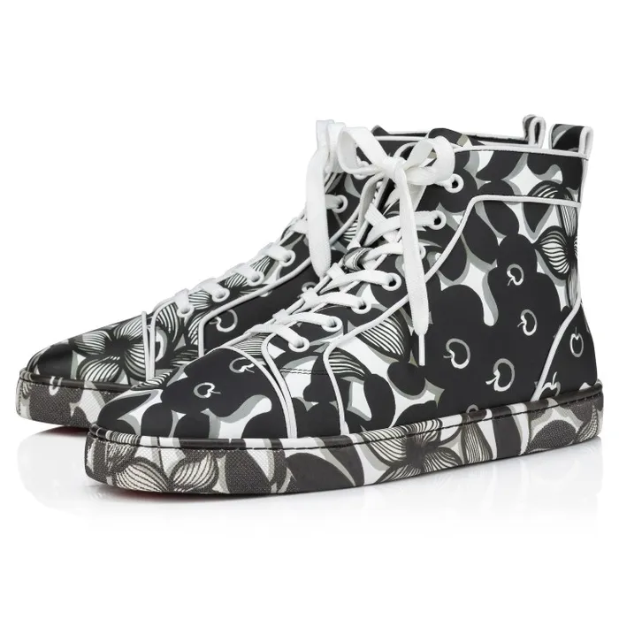 Men Louis Orlato Hightop Sneakers 8211 Petunia Calf Leather And Rubber 8211 Black Christian Louboutin Sneakers Men Louis Orlato Hightop Sneakers 8211 Petunia Calf Leather And Rubber 8211 Black Christian Louboutin Sneakers