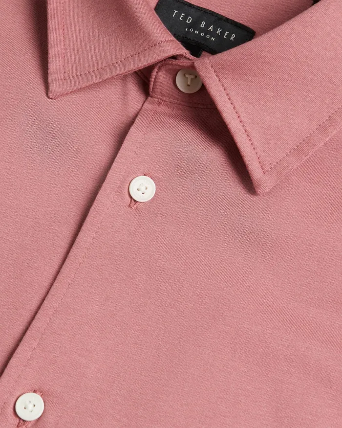 Men MARRSHO 8211 Short Sleeve Smart Jersey Shirt Medium Pink Ted Baker Shirts Men MARRSHO 8211 Short Sleeve Smart Jersey Shirt Medium Pink Ted Baker Shirts