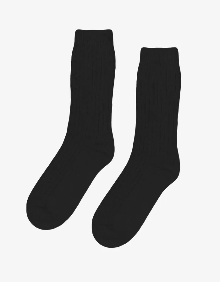 Men Merino Wool Blend Sock 8211 Deep Black Socks Colorfulstandard