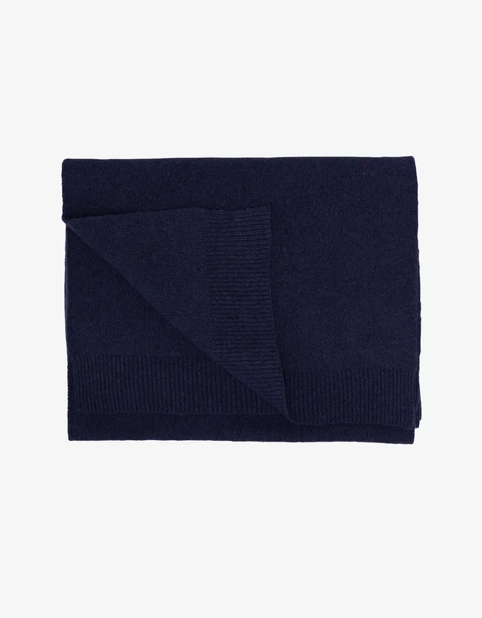 Men Merino Wool Scarf 8211 Navy Blue Scarves Colorfulstandard