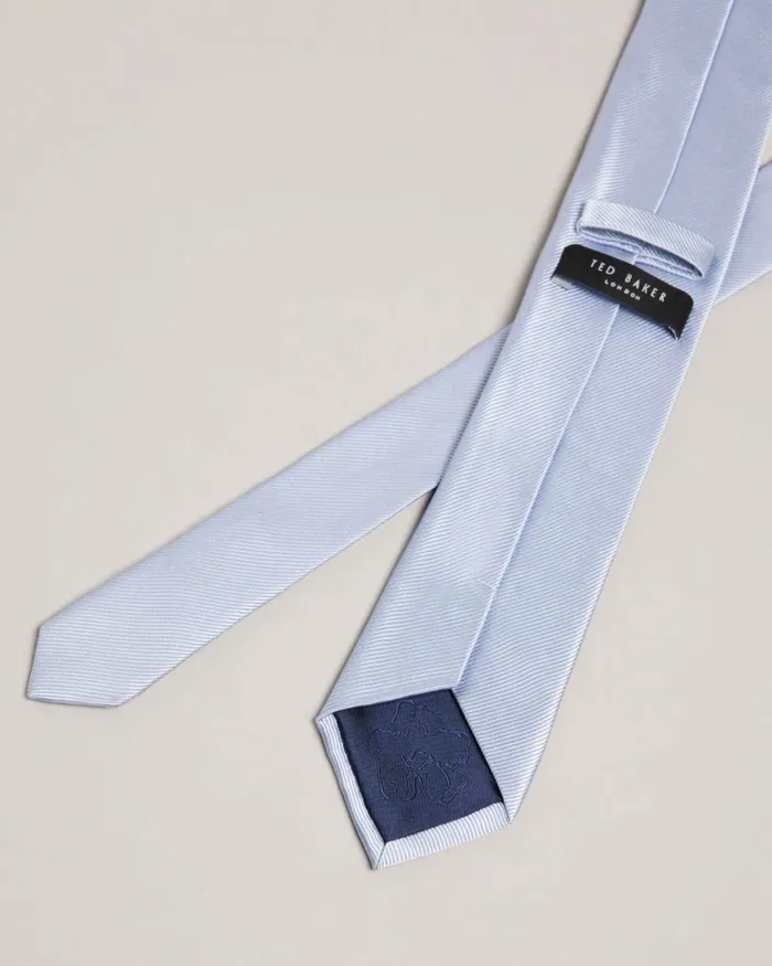 Men MOOREZ 8211 Ottoman Silk Tie Light Blue Ted Baker Ties and Bowties