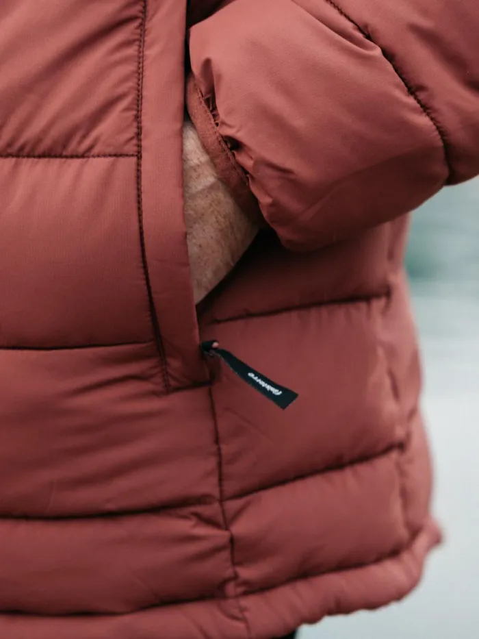 Men Nebulas Insulated Jacket Dark Rosewood Finisterre Jackets Coats and Gilets