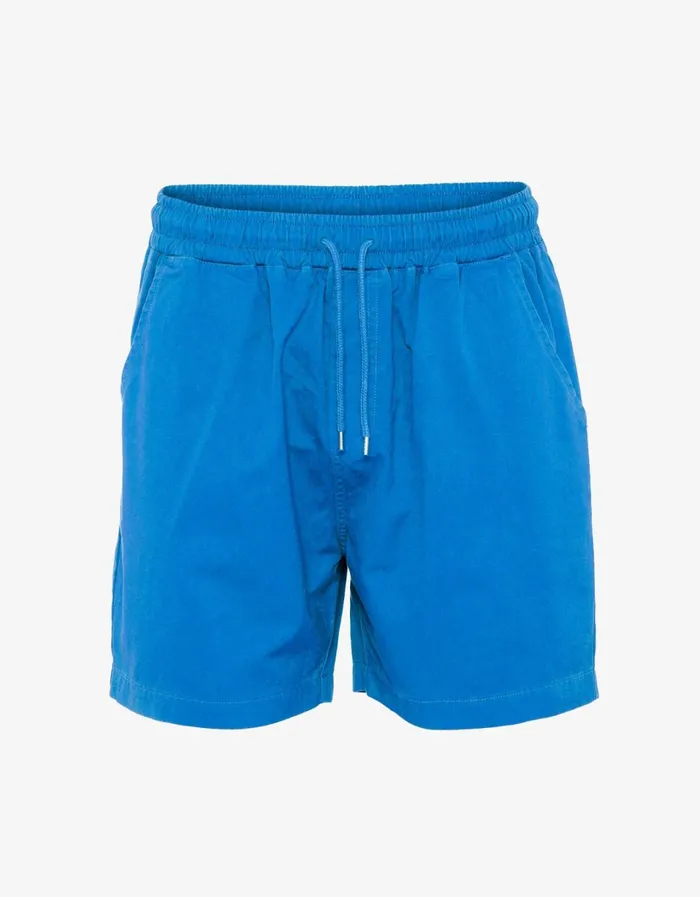 Men Organic Twill Shorts Pacific Blue Colorful Standard Shorts