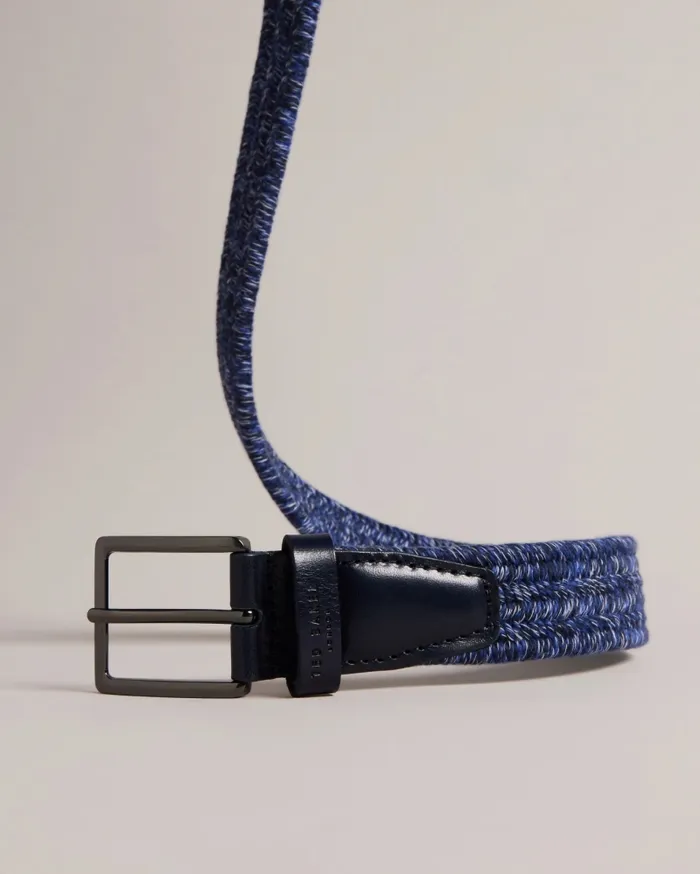 Men ORKID 8211 Marled Elastic Belt Navy Ted Baker Belts