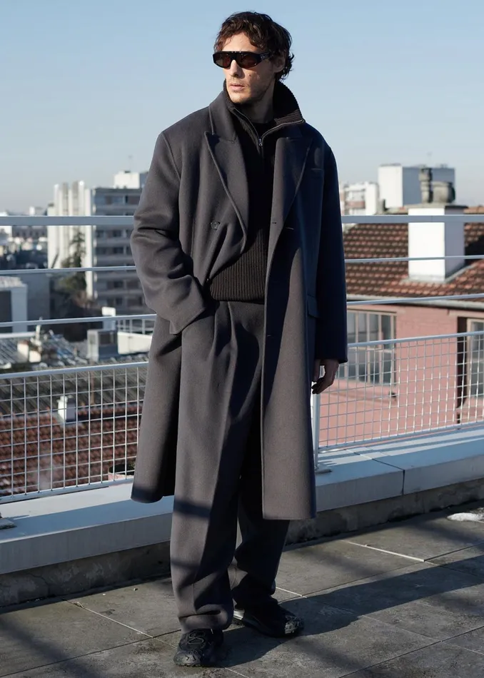 Men Paxton Wool Coat 8211 Dark Grey The Frankie Shop Outerwear
