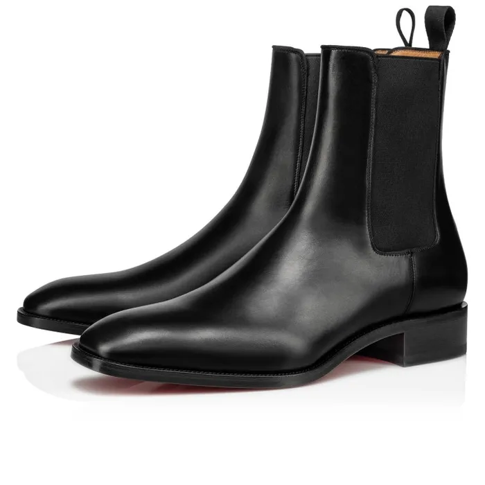 Men Samson Boots 8211 Calf Leather 8211 Black Christian Louboutin Boots