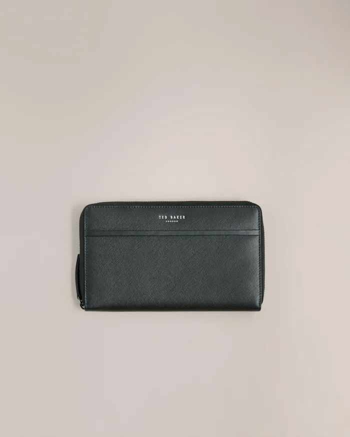 Men SAMUELS 8211 Saffiano Leather Ziparound Wallet Black Ted Baker Wallets and Cardholders Men SAMUELS 8211 Saffiano Leather Ziparound Wallet Black Ted Baker Wallets and Cardholders