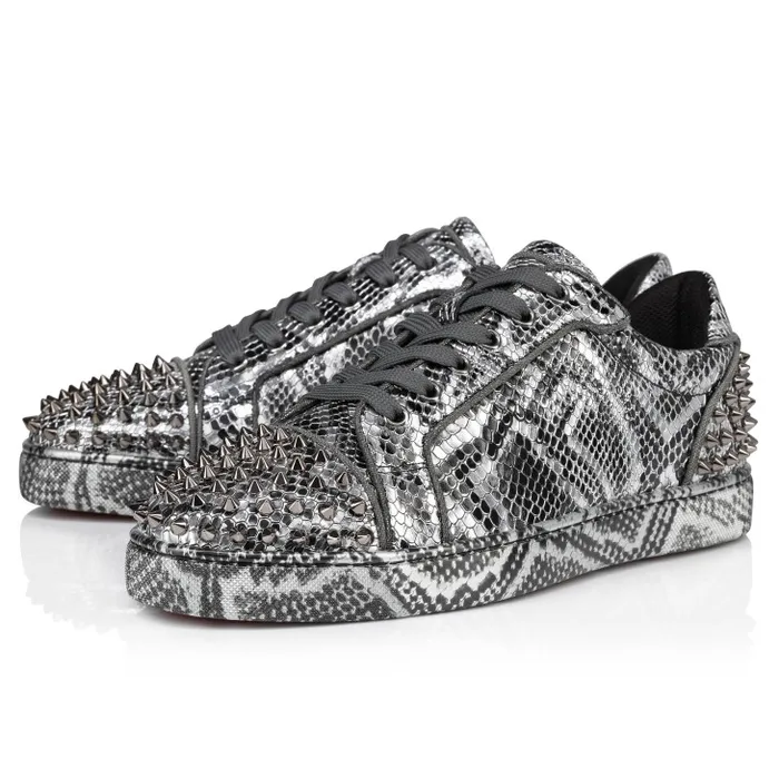 Men Seavaste 2 Sneakers 8211 Snake Printed Calf Leather And Spikes 8211 Silver Christian Louboutin Sneakers Men Seavaste 2 Sneakers 8211 Snake Printed Calf Leather And Spikes 8211 Silver Christian Louboutin Sneakers