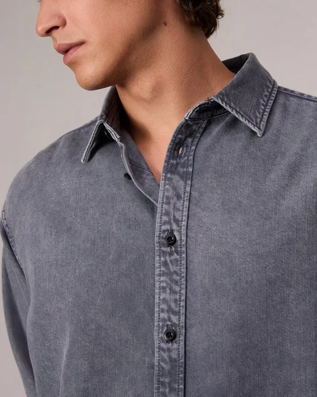 Men Shirts Rag and Bone Matthew Denim Shirt Aged Indigo