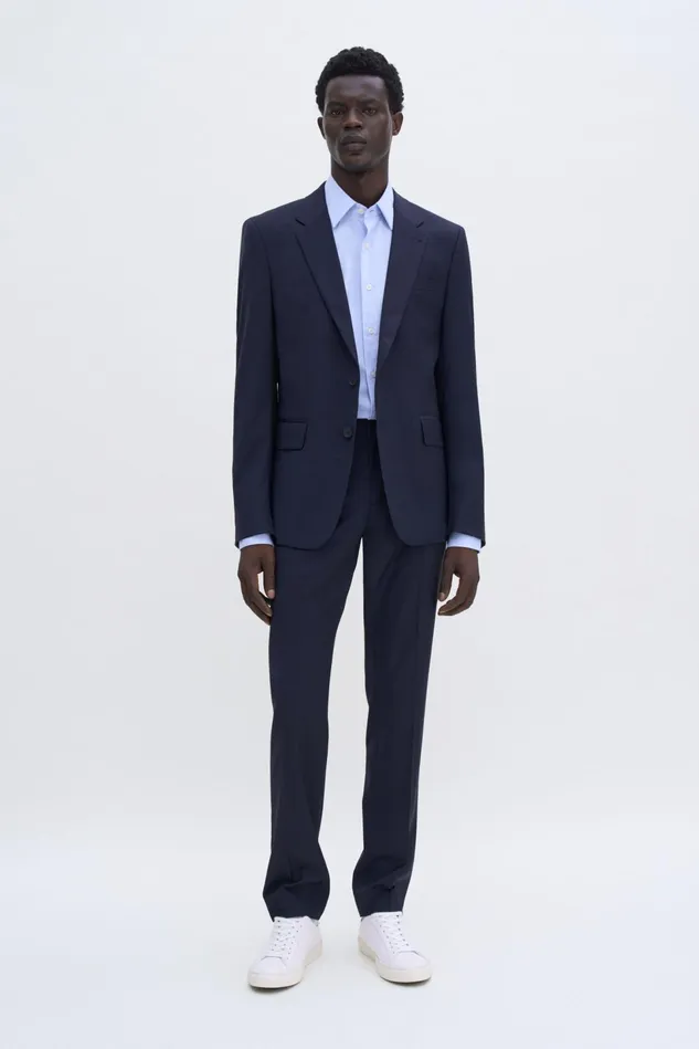Men Slim Wool Blazer Dark Navy Filippa K Tailoring