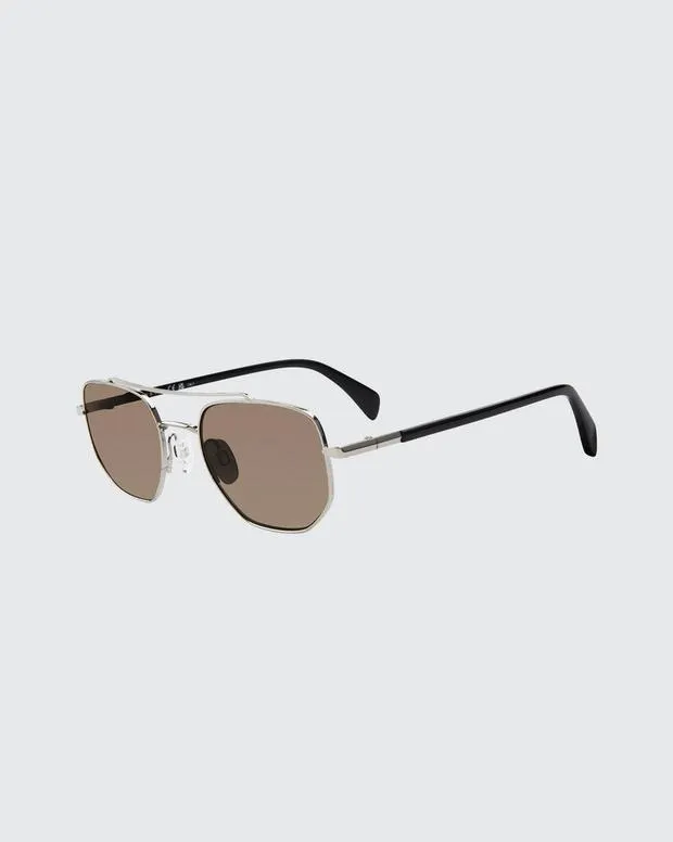 Men Sunglasses Rag and Bone Teddi Ruthenium Matte Black