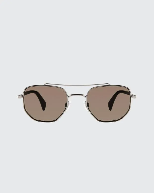 Men Sunglasses Rag and Bone Teddi Ruthenium Matte Black