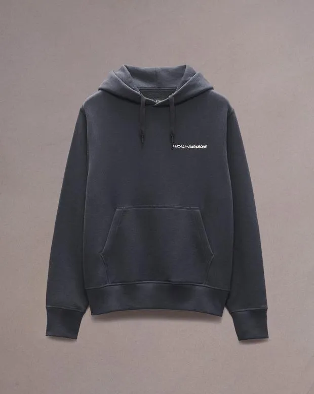 Men Sweatshirts Rag and Bone Lucali Rb Hoodie Black
