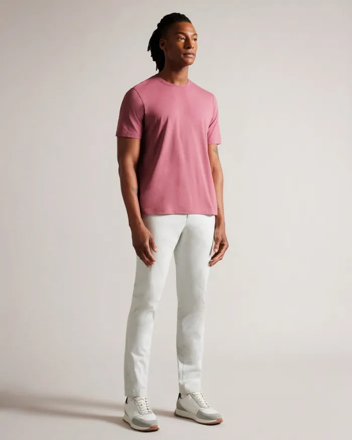 Men TYWINN 8211 Short Sleeve Regular Fit Plain Tshirt Pink Ted Baker Tops Men TYWINN 8211 Short Sleeve Regular Fit Plain Tshirt Pink Ted Baker Tops