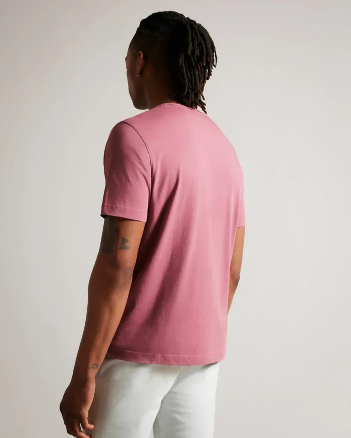 Men TYWINN 8211 Short Sleeve Regular Fit Plain Tshirt Pink Ted Baker Tops Men TYWINN 8211 Short Sleeve Regular Fit Plain Tshirt Pink Ted Baker Tops