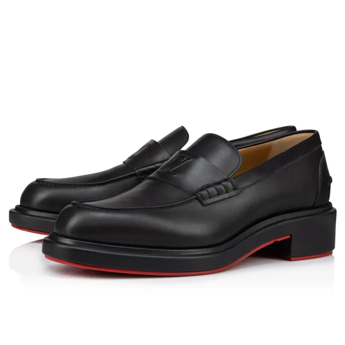 Men Urbino Moc Loafers 8211 Calf Leather 8211 Black Christian Louboutin Loafers and Moccasins