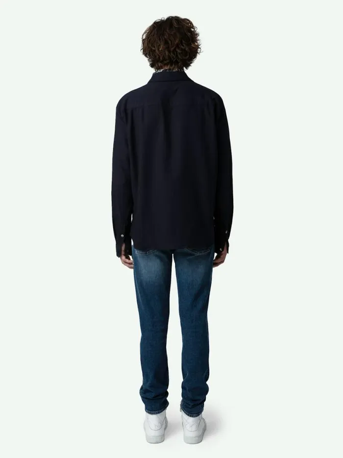 Men Zadig and Voltaire Shirts Tyrona Shirt Encre Men Zadig and Voltaire Shirts Tyrona Shirt Encre