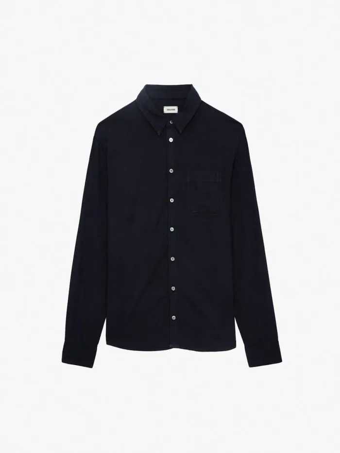 Men Zadig and Voltaire Shirts Tyrona Shirt Encre Men Zadig and Voltaire Shirts Tyrona Shirt Encre