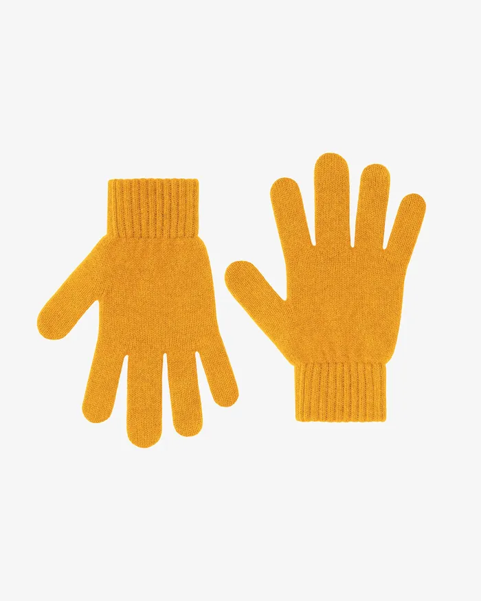 Merino Wool Gloves 8211 Burned Yellow Women Gloves Colorfulstandard