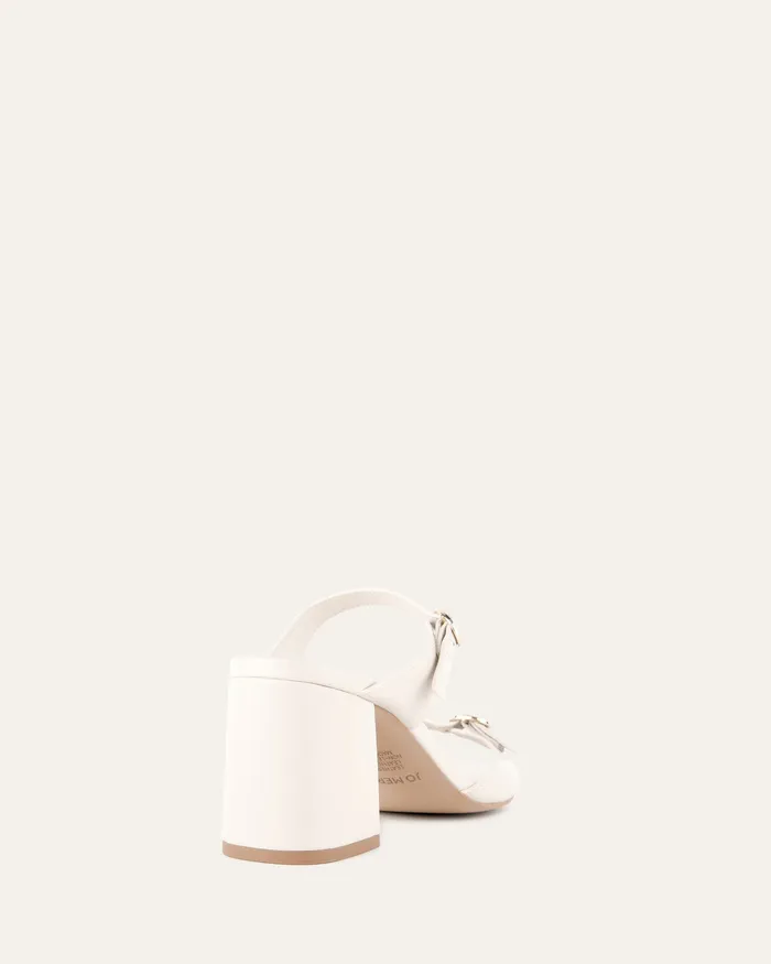 MID SANDALS jomercer Women Spencer mid heel sandals off white leather MID SANDALS jomercer Women Spencer mid heel sandals off white leather