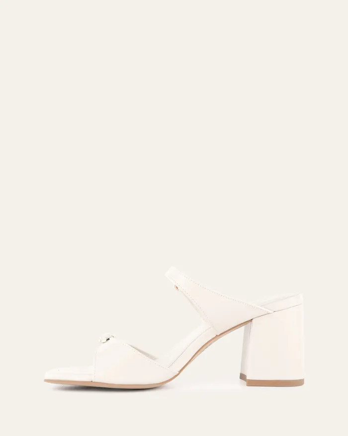 MID SANDALS jomercer Women Spencer mid heel sandals off white leather MID SANDALS jomercer Women Spencer mid heel sandals off white leather