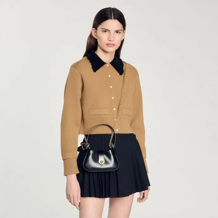 Mini Bags Women SANDRO Janet Chain Mini Bag Black