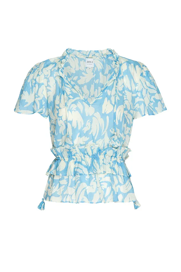 Misa Los Angeles Alisha Top Patmos Sky Women Matching Sets
