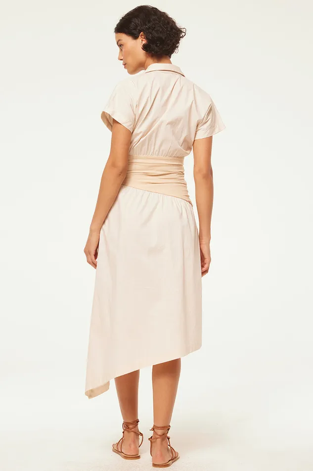 Misa Los Angeles Antonella Dress Ivory Linen Mix Women Dresses