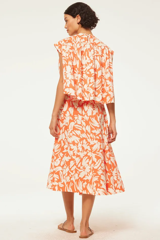 Misa Los Angeles Emma Skirt Patmos Tangerine Women Matching Sets