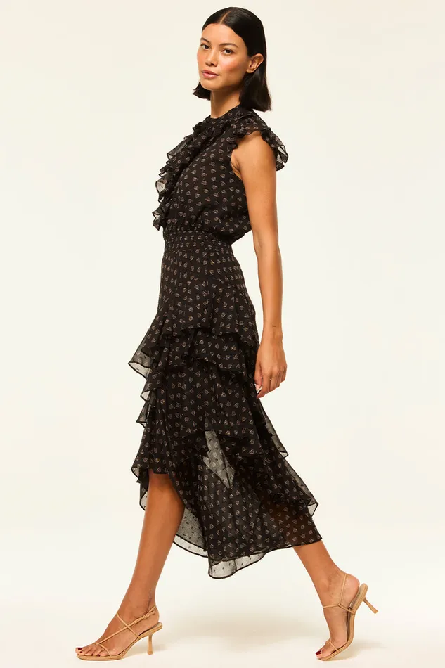 Misa Los Angeles Ilysa Dress Black Lapis Eye Women Dresses