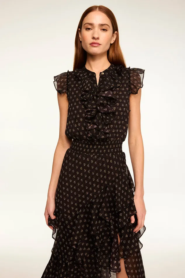 Misa Los Angeles Ilysa Dress Black Lapis Eye Women Dresses