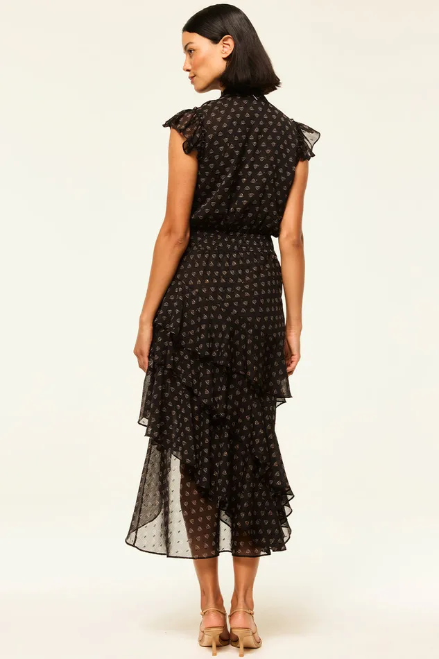 Misa Los Angeles Ilysa Dress Black Lapis Eye Women Dresses