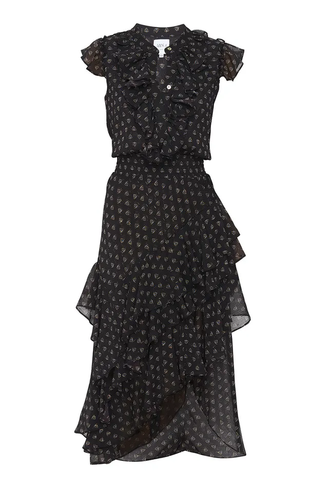 Misa Los Angeles Ilysa Dress Black Lapis Eye Women Dresses