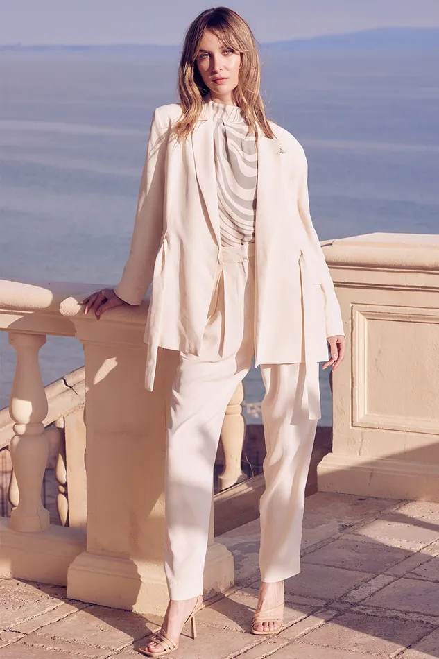 Misa Los Angeles Kelsey Jacket Ivory Women Tops
