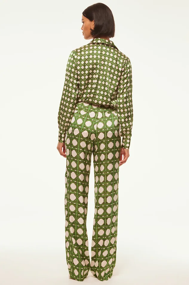 Misa Los Angeles Rita Pant Rattan Tile Women Matching Sets