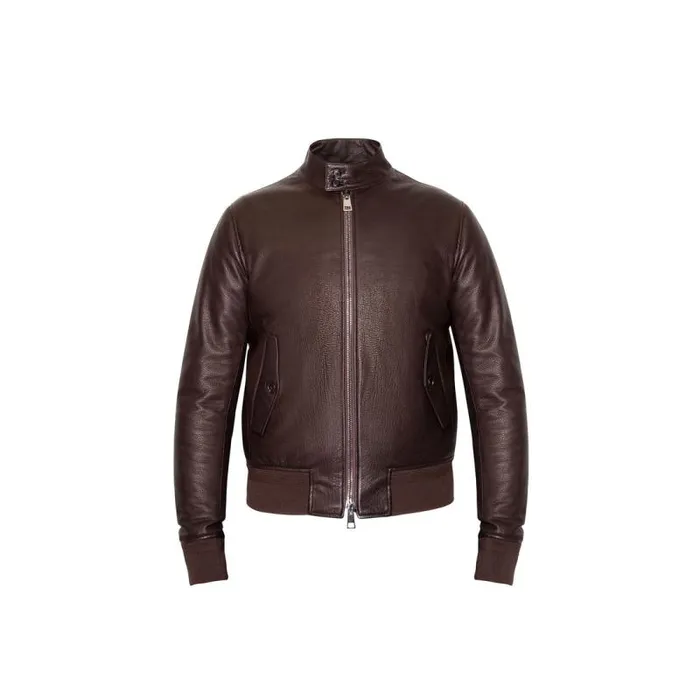 Moreschi Jacket Dark Brown Leather Bomber 8211 Men