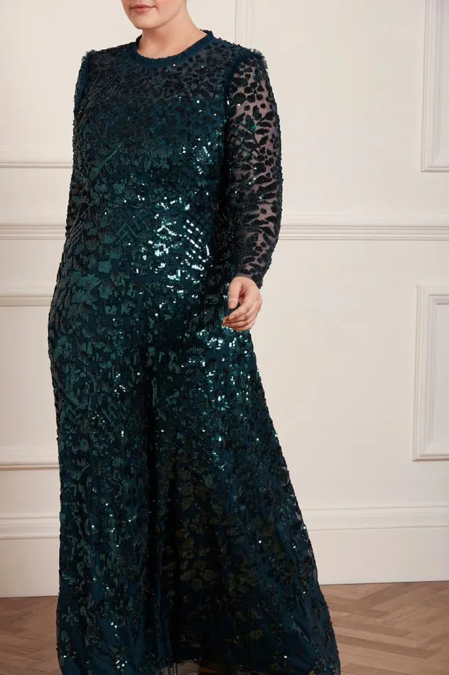 Needle and Thread Dresses Aurelia Long Sleeve Gown Green 8211 Women