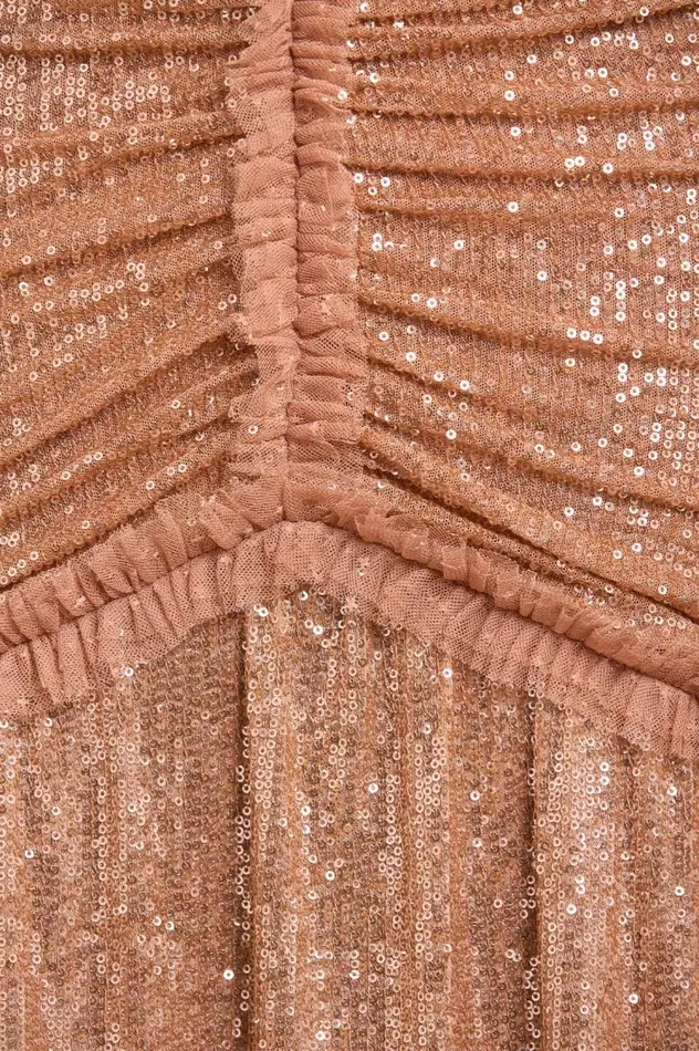 Needle and Thread Dresses Starlight Long Sleeve Gown Beige 8211 Women