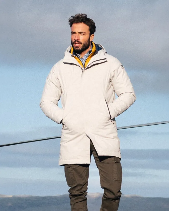 NZA New Zealand Auckland Jackets Light Grey Parka Jacket 8211 Birch Grey Melange 8211 Men NZA New Zealand Auckland Jackets Light Grey Parka Jacket 8211 Birch Grey Melange 8211 Men