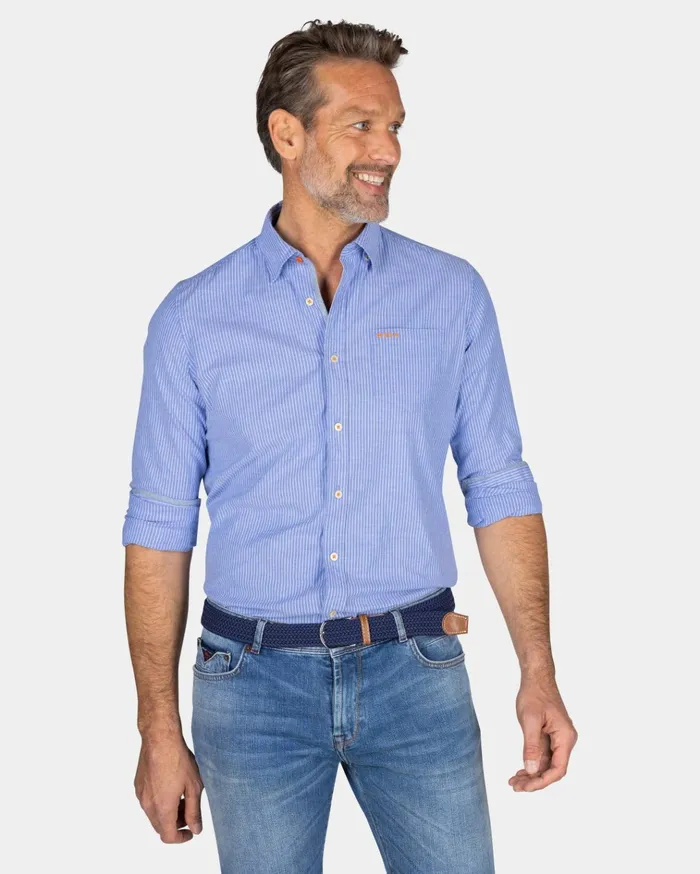 NZA New Zealand Auckland Shirts Finely Striped Light Blue Shirt 8211 Light Blue 8211 Men NZA New Zealand Auckland Shirts Finely Striped Light Blue Shirt 8211 Light Blue 8211 Men