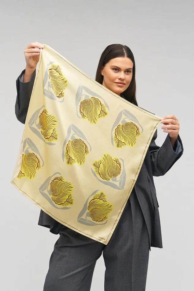 Oroton Scarves Linear Tulip Scarf Fennel 8211 Accessories